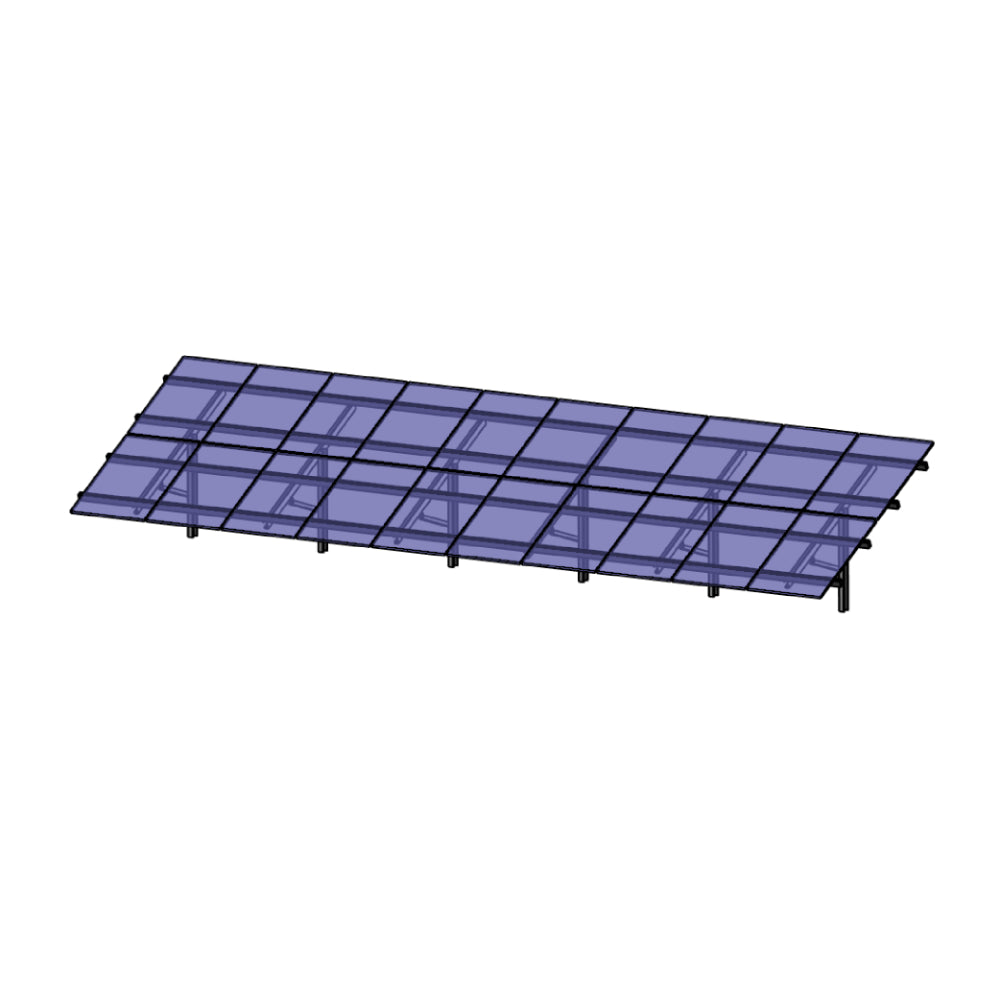 Alumero Freiflächen-Unterkonstruktion Landscape-Kit 2x10 gerammt