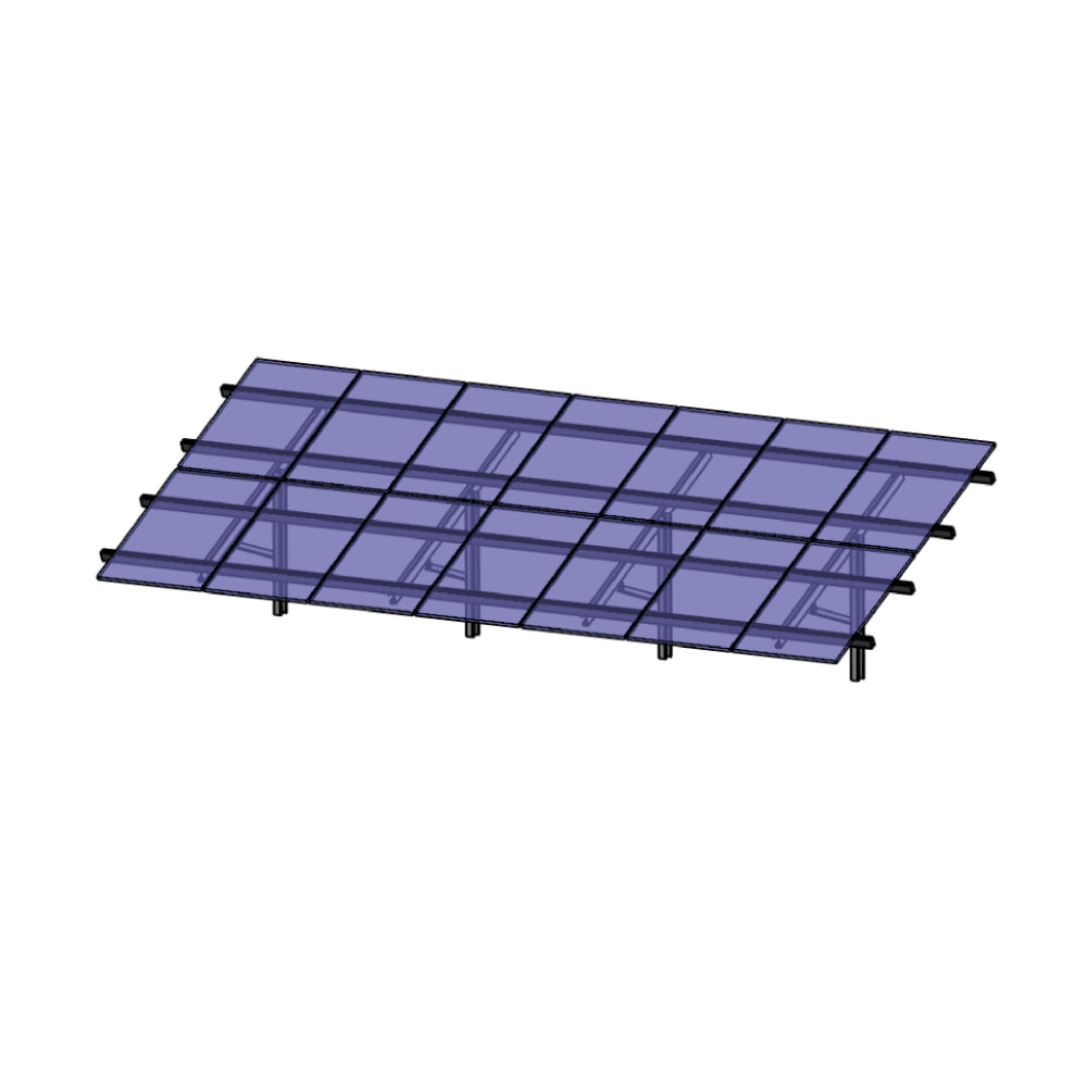 Alumero Freiflächen-Unterkonstruktion Landscape-Kit 2x7 gerammt (ALPIN)