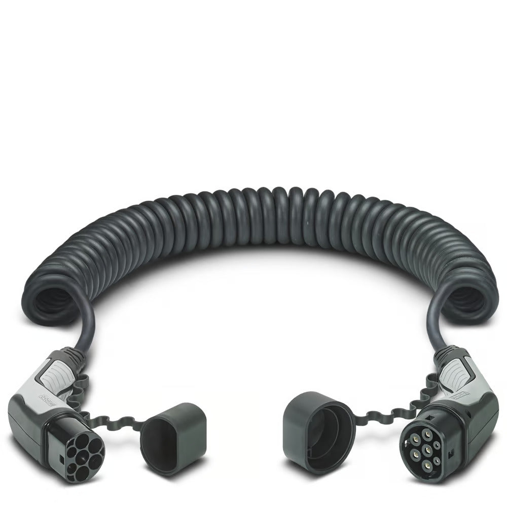 PHÖNIX charging cable (spiral) - 11kW Type2 4m