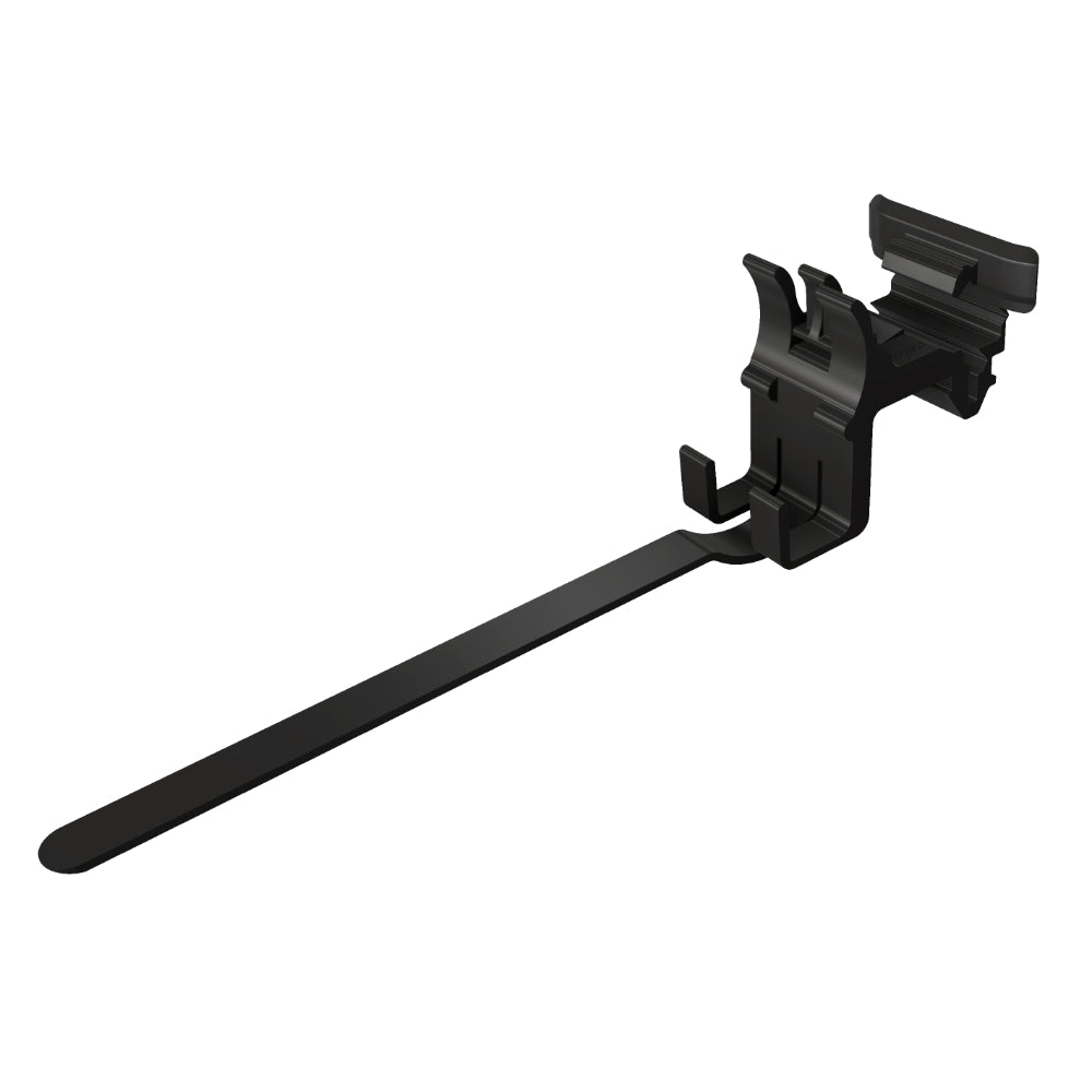 SL Rack cable clip RAIL, matt black, for 1 module plug and up to 15 cables with Ø5.4 mm, resealable, easy to reposition, UV-resistant