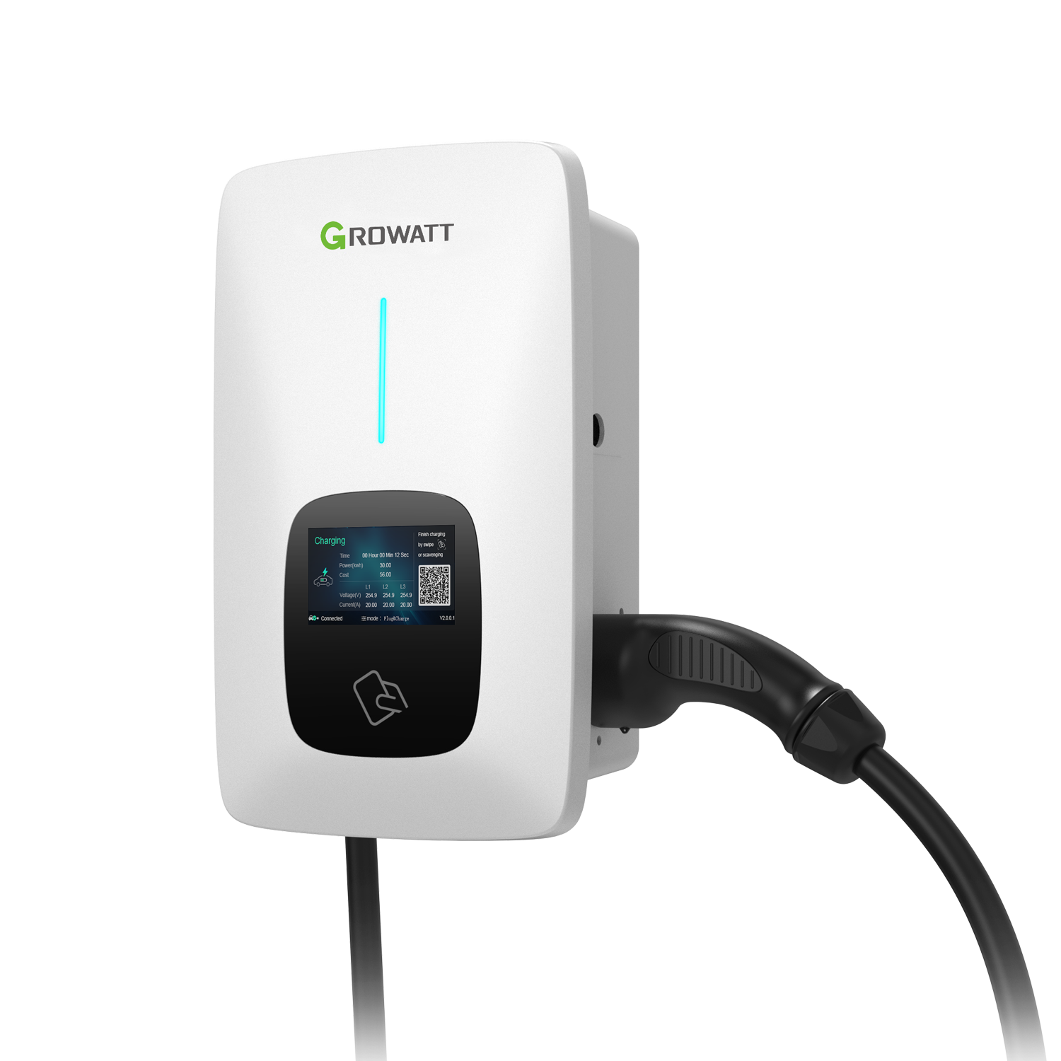 Зарядний пристрій Growatt Smart EV - зв'язок Ethernet+Wi-Fi 